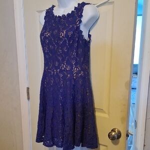 City Studio Royal Blue Lace Mini Dress